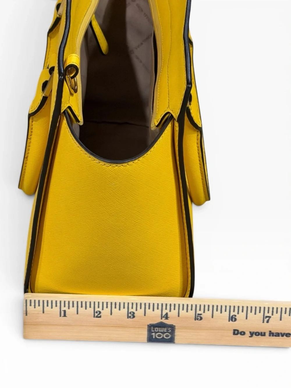Michael Kors Selma Medium Saffiano Leather Satchel - Yellow
